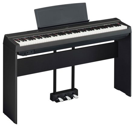 P-125aB Цифровое пианино, со стойкой и педалью, черное (3 коробки), Yamaha