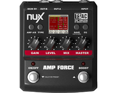 AMP-FORCE педаль эффектов, эмулятор ламповых усилителей, Nux Cherub