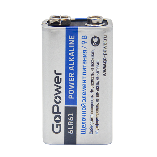00-00017863 Super Power Alkaline  Элемент питания Крона 6LR61 9В, щелочной, GoPower
