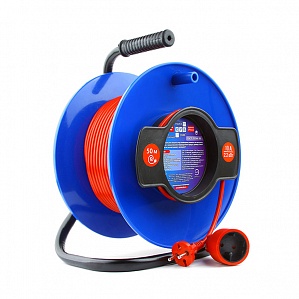 PC-B1-K-50 PowerCube Удлинитель на катушке 10А/2,2 кВт 50м, Электрическая мануфактура