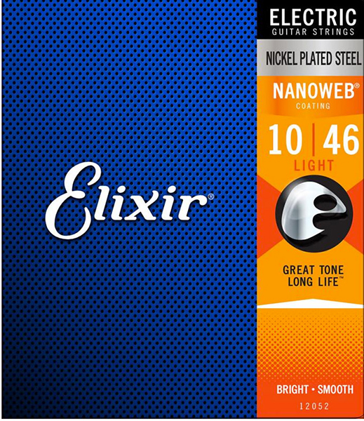 12052 NANOWEB Комплект струн для электрогитары, Light, 10-46, Elixir