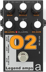 O-2 Legend Amps 2 Двухканальный гитарный предусилитель О2 (Orange DC30), AMT Electronics