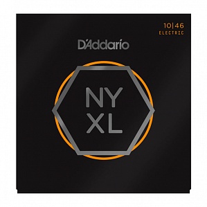 NYXL1046 NYXL Комплект струн для электрогитары, никелированные, Regular Light, 10-46, D'Addario