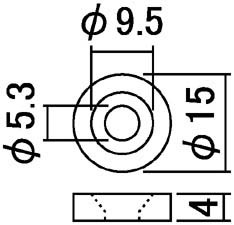 Scud HK-NFLC втулка для крепления грифа гитары, хром, 1 шт. GOTOH