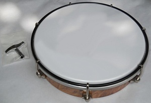 HD06/P Тамбурин(бубен) ручной 6" настраиваемый с пластиковой мембраной,цвет натуральный,матовый.DADI