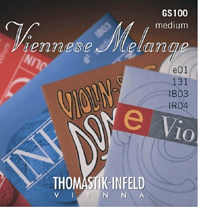 GS100 Viennese Melange Комплект струн для скрипки размером 4/4, Thomastik