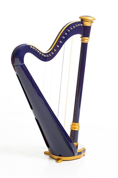 MLH0022 Iris Арфа 21 струнная (A4-G1), цвет синий глянцевый, Resonance Harps