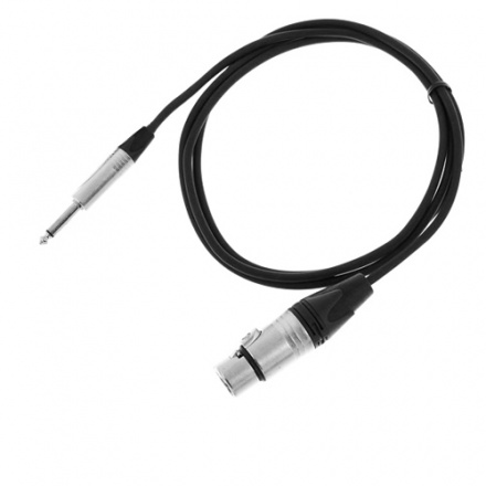 IC124-XFJM-3m Инструментальный кабель с разъёмами XLR мама - Jack (моно), длина 3 метра. SHNOOR