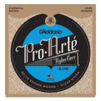 (INV) D'ADDARIO EJ48 - струны для классической гитары, Gold, Hard Tension