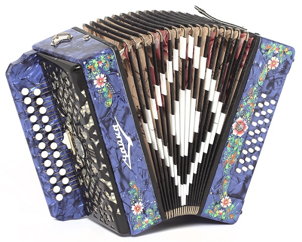 C5X-A-BL Гармонь "Чайка 314" 25х25-III-2, синяя, Шуйская гармонь