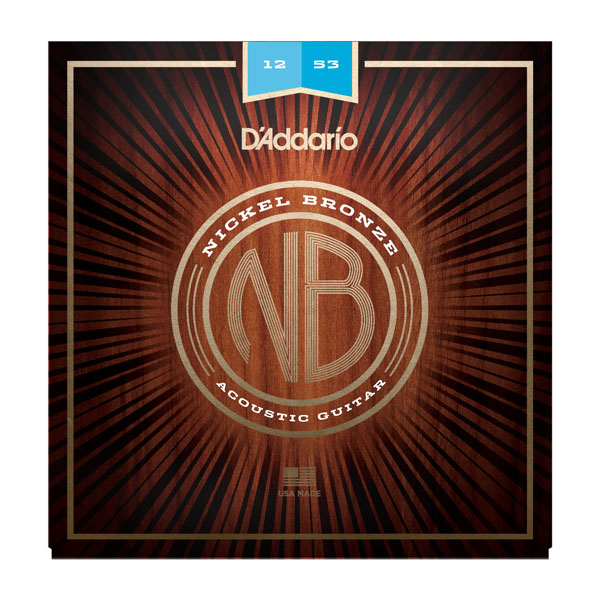 NB1253 Nickel Bronze Комплект струн для акустической гитары, Light, 12-53, D'Addario