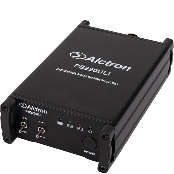 PS220ULI Блок фантомного питания для микрофонов 48В, с аккумулятором, Alctron