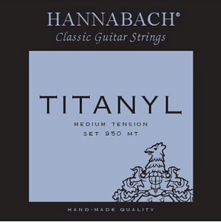 950MT TITANIL Комплект струн для классической гитары титанил/посеребренные Hannabach