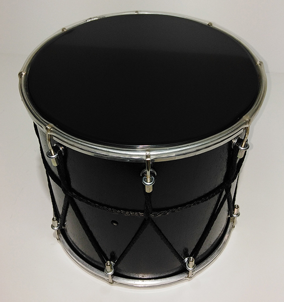 BK-10Glv Барабан кавказский 10" с веревкой, 25х25,4см, цвет - чёрный глянцевый, Мастерская Бехтерев