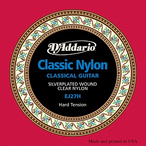 EJ27H CLASSIC Струны для классической гитары нейлоновые Student Hard D`Addario