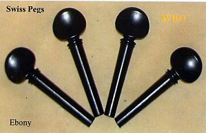 CP01E-1/4 Колок для виолончели, швейцарская модель, черное дерево, WBO