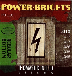 PB110 Power-Brights Regular Bottom Комплект струн для электрогитары, 10-45, Thomastik