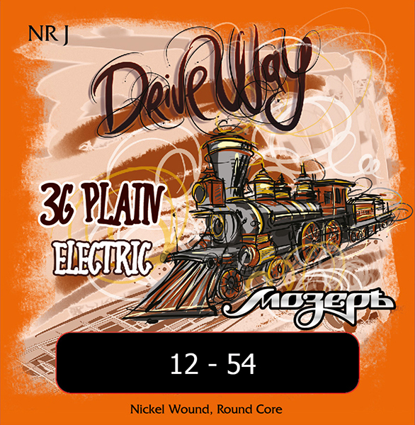 NR J Drive Way Комплект струн для электрогитары, Jazz, 12-54, никель, Мозеръ