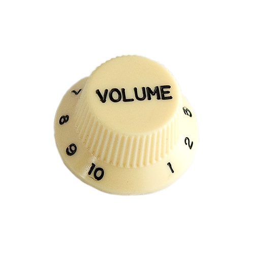 KI-240V/1 Ручка потенциометра Volume БЕЗ РЕЗЬБЫ внутри цвет бежевый. Made in Japan. GOTOH