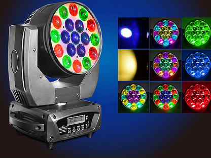 LEDMH1915ZW голова вращения (WASH), LED 19x 15 Вт RGBW, DMX-512. INVOLIGHT