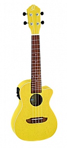 RUSUN-CE Earth Series Укулеле концертный со звукоснимателем, с вырезом, желтый, Ortega