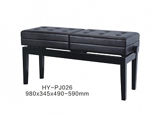 HY-PJ026 Банкетка, черная, искусственная кожа, Rin