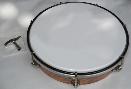 HD10/P Тамбурин (бубен)  ручной 10" настраиваемый с пластиковой мембраной,DADI