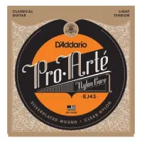 (INV) D'ADDARIO EJ43 - струны для классической гитары, серебро (Silver), Light.