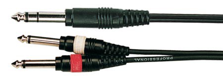 BB314-3M Кабель акустический, 6,35мм, стерео - 2х6,35мм, моно, 3м, Soundking