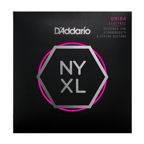 NYXL0984SB NYXL Комплект струн для 8-струнной электрогитары .strandberg*, 9-84, Cm Light, D'Addario