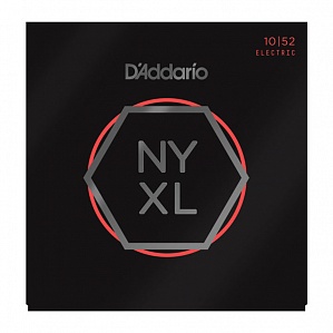 NYXL1052 NYXL Комплект струн для электрогитары, никелированные, Light Top  10-52, D'Addario