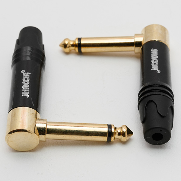 SP2R-G-B Разъем на кабель 6.3мм угловой male, моно, SHNOOR