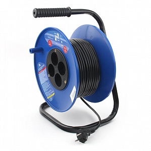 PC-L4-K-20 PowerCube Удлинитель на катушке 6А/1,3 кВт, 4 розетки, 20м, Электрическая мануфактура