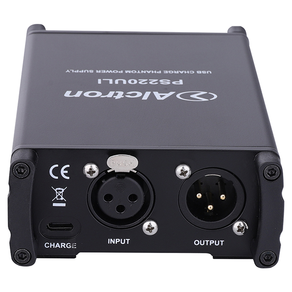 PS220ULI Блок фантомного питания для микрофонов 48В, с аккумулятором, Alctron