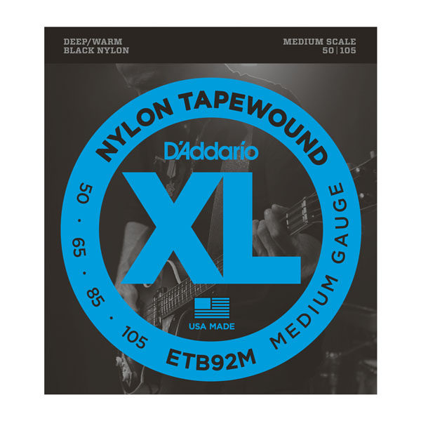 ETB92M Tapewound Комплект струн для бас-гитары, Medium, 50-105, Medium Scale, D'Addario
