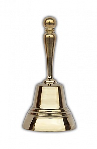 KVP4V Колокольчик Валдайский №4 полированный, d50, ручка Веретено, Валдайские колокольчики