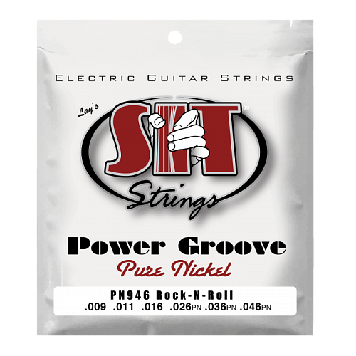 PN946 Power Groove Pure Nickel Rock-n-Roll Hybrid Комплект струн для электрогитары, 9-46.  SIT 