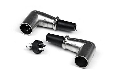 XLR3M200C разъём XLR 3Р, 1 шт., угловой, кабельный, папа, корпус металл/пластик. INVOTONE