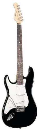 E200LF-BK Электрогитара леворукая, черная, Caraya