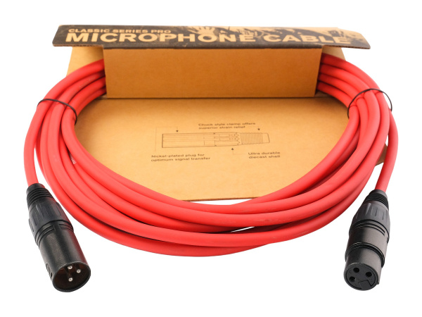 PW-CPMIC-20RD Classic Series Pro Микрофонный кабель, 6м, красный, D'Addario