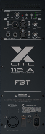X-LITE 112A Активная двухполосная би-амп акуст.система, НЧ 1200Вт + ВЧ 300 Вт, 50Гц - 20кГц, FBT