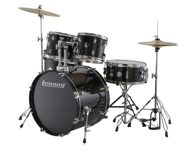 LC19011 Accent Fuse Барабанная установка, черная (2 коробки), Ludwig