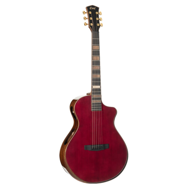 (LUT) Modern-Burgundy-WCASE-TBD Masterpiece Series Электро-акустическая гитара, с чехлом, Cort