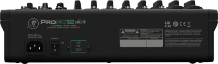 ProFX12v3+ 12-канальный микшер с процессором эффектов, режимами записи USB, Bluetooth. MACKIE