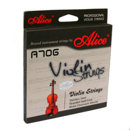 A706 Комплект струн для скрипки. Alice