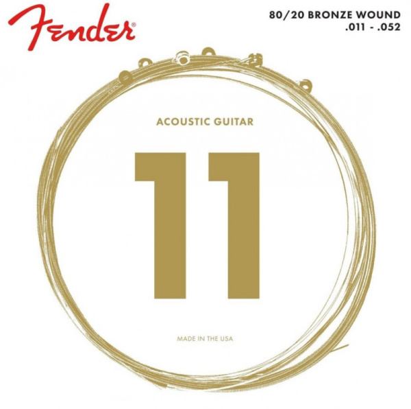 70CL 80/20 BRNZ BALL END Струны для акустической 11-52 FENDER STRINGS NEW ACOUSTIC 
