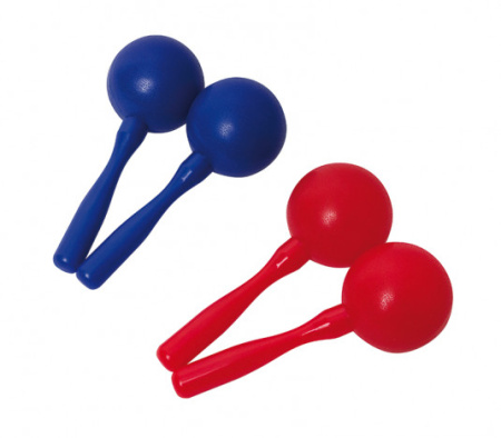 M21 Пластиковые маракасы на ручке диаметр 8cм, длина 21см. Fleet