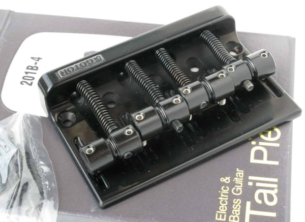 201B-4 CB бридж басовый, 4-х струнный,Cosmo black. Gotoh (Made in Japan)