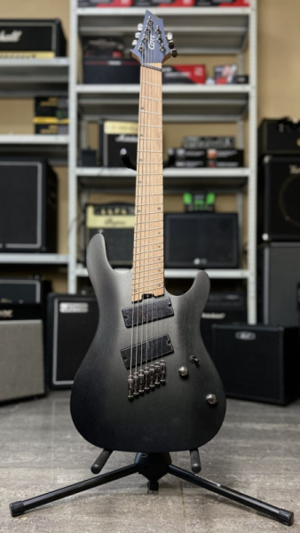 KX307MS-OPBK KX Series Электрогитара семиструнная, мультимензурная, черная, Cort