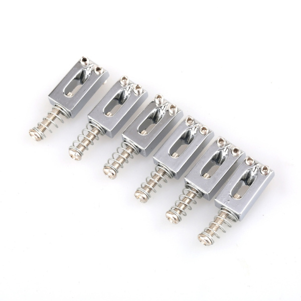 MX0884CR-6 Комплект седел для электрогитары (6шт), хром, Musiclily